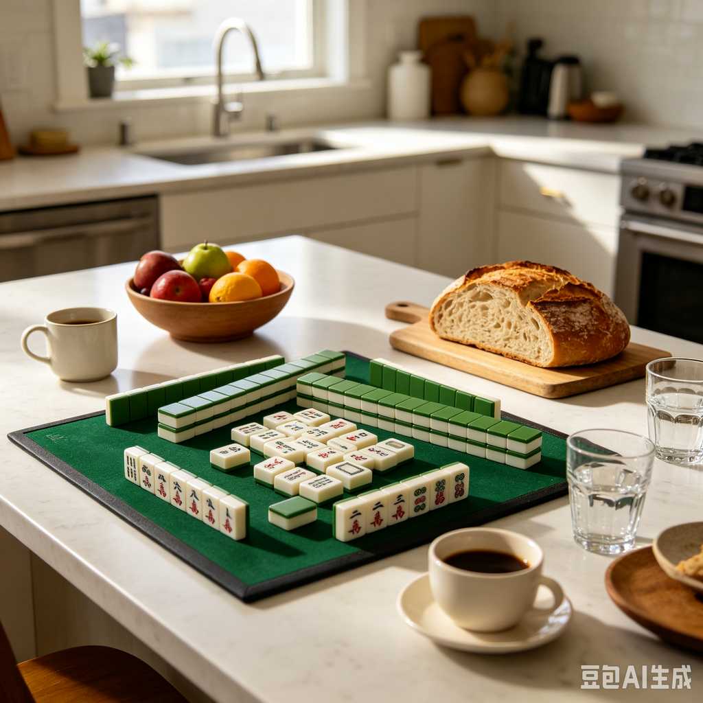 gradient green mahjong set